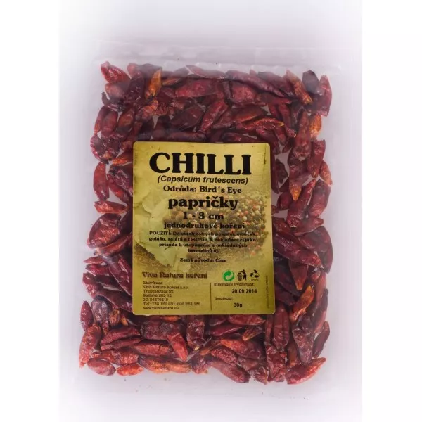chilli papričky Bird´s eye celé